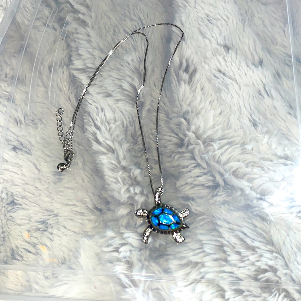 Beautiful multi blue opal turtle